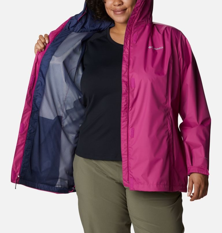 Jacheta Columbia Arcadia II Dama Fucsie | Plus Size JLS9MZQ80